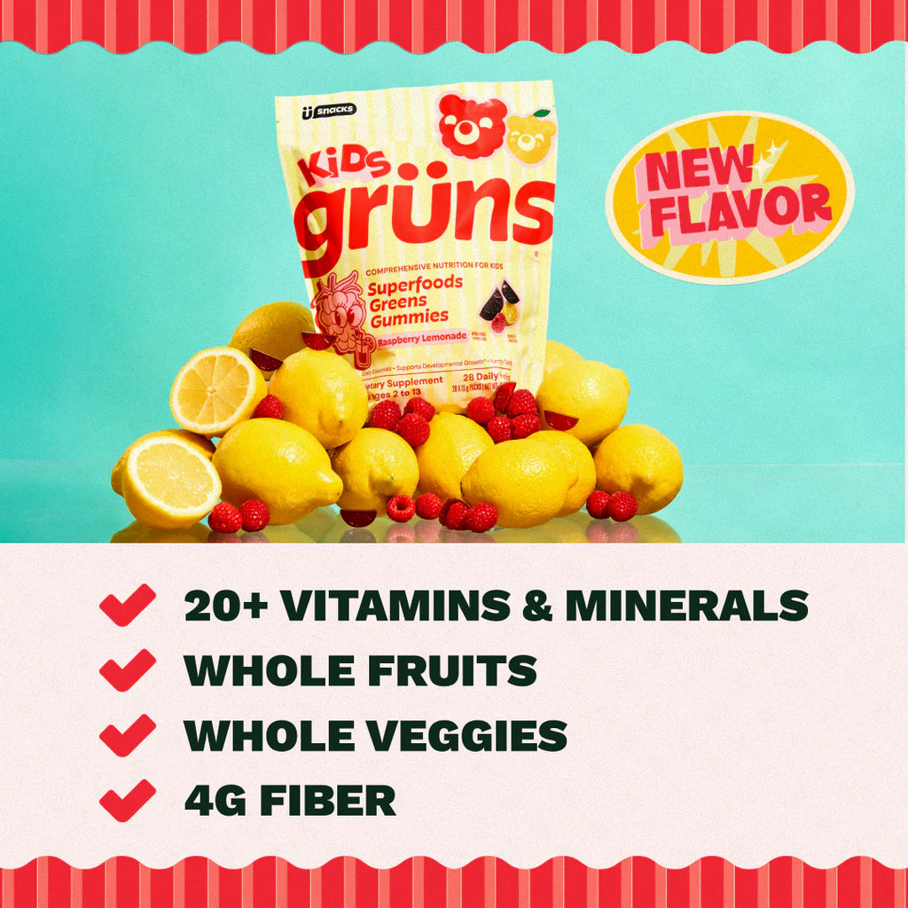 Grüns Kids Raspberry Lemonade - Tasty Daily Nutrition